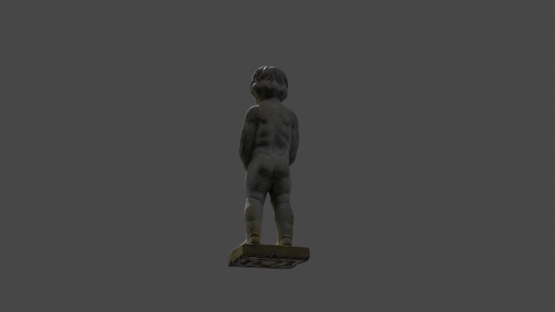 Scanned peeing boy garden statue 3D model CGTrader