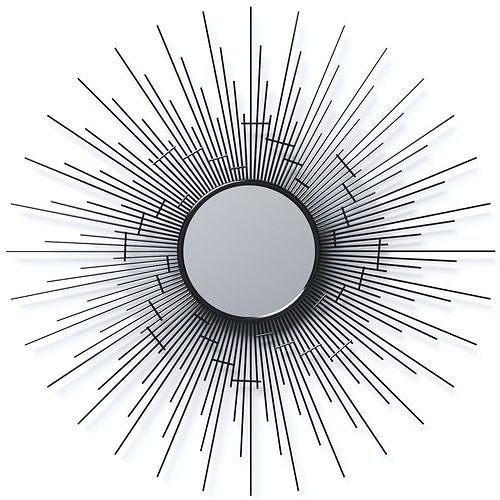 Laredoute Black Sun Shaped Mirror 3d Model Cgtrader