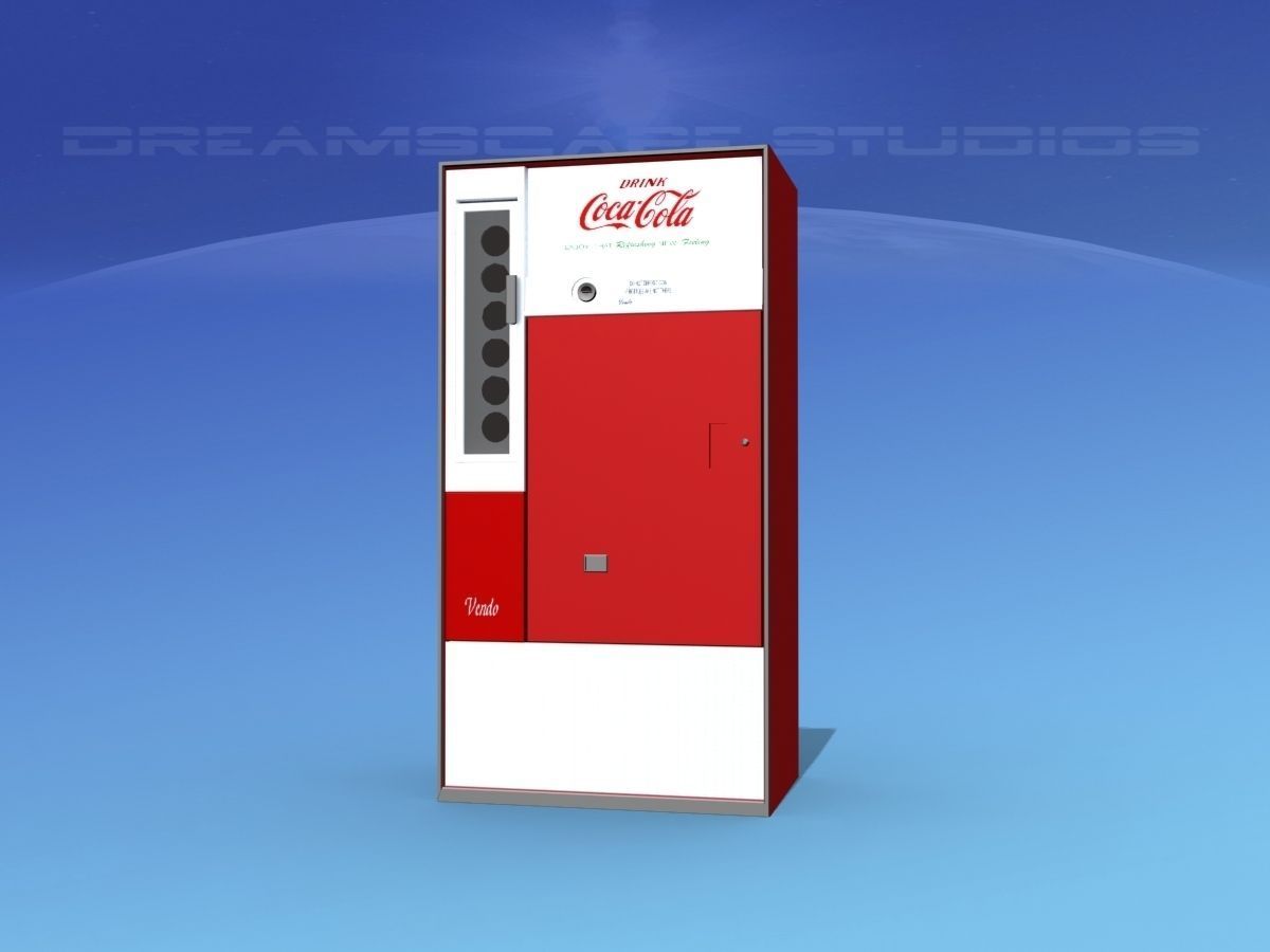 1950s Coke Machine 3D model rigged | CGTrader