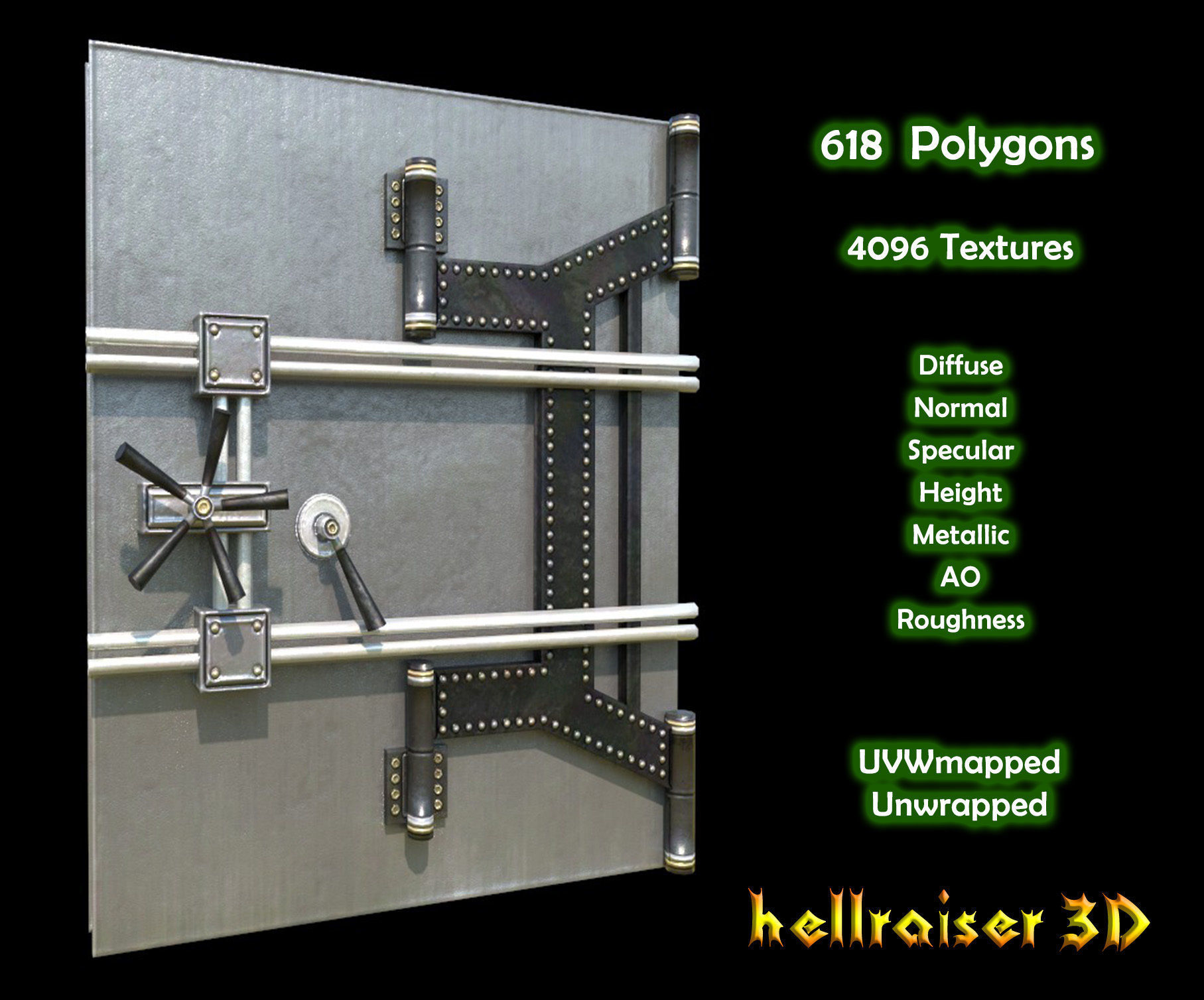Safe Door - PBR - Textured
