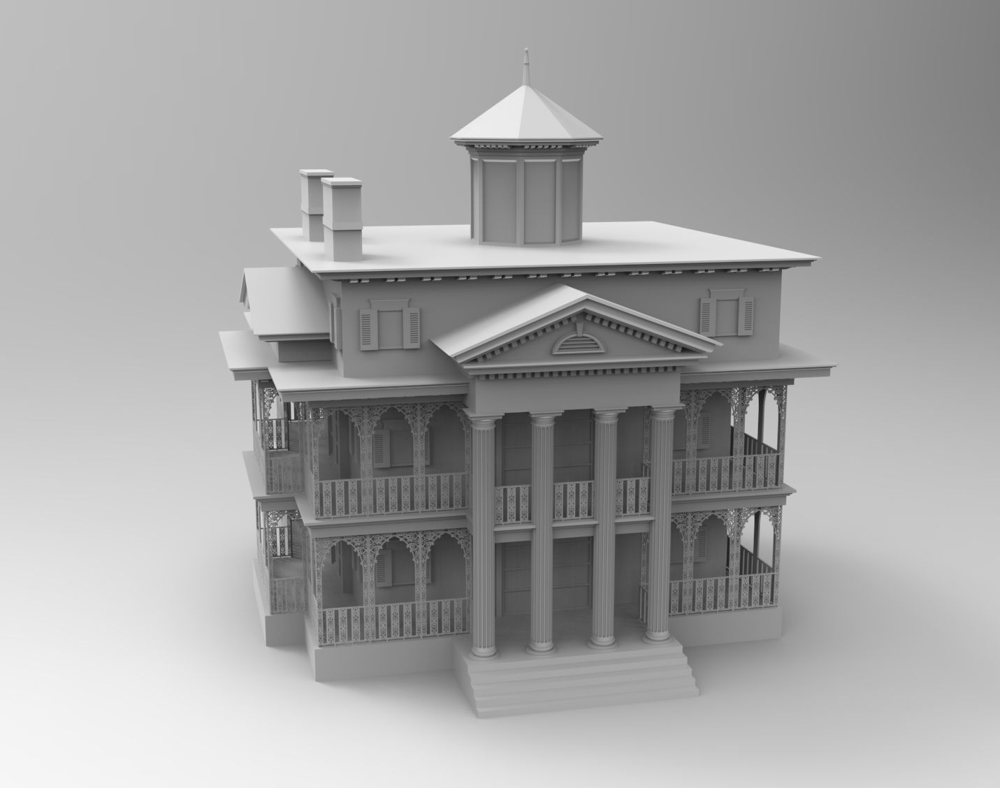 Disneyland Haunted Mansion 3D model 3D printable | CGTrader