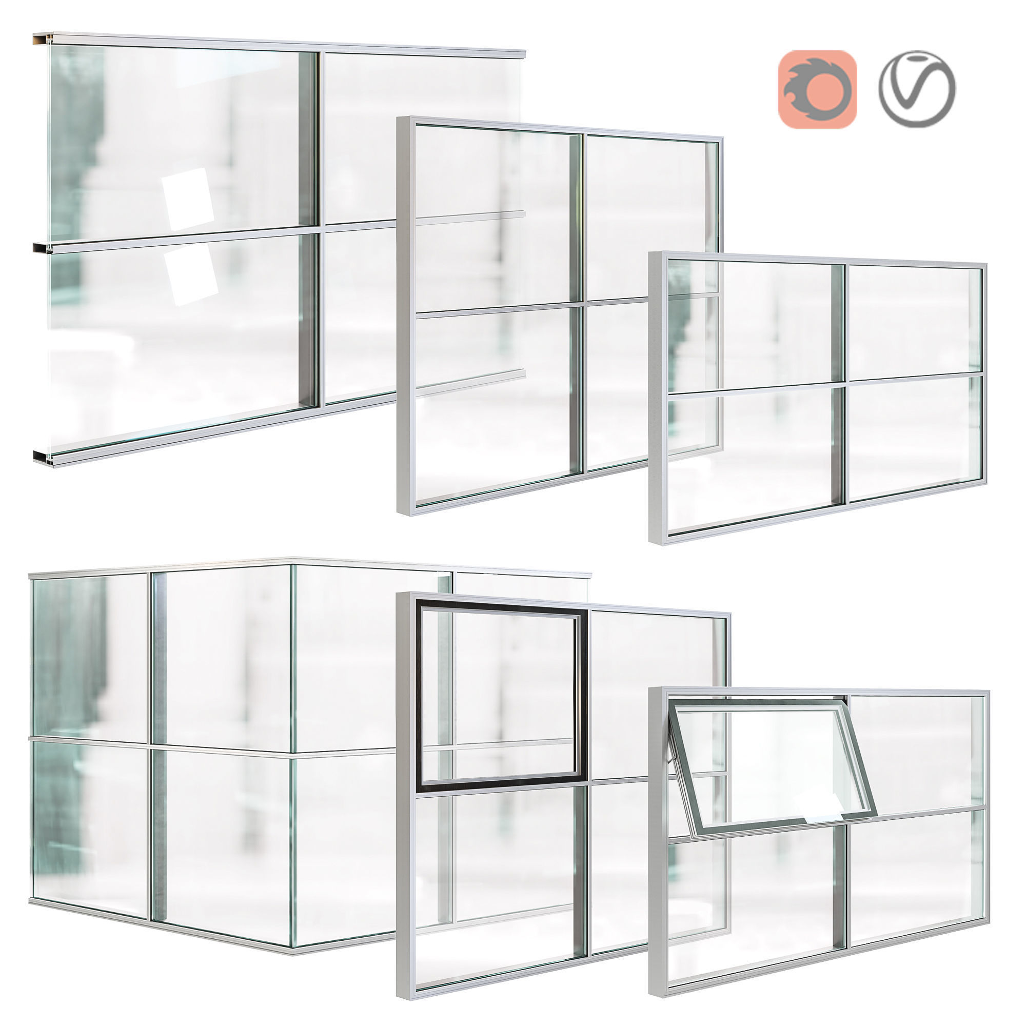 Curtain Wall 3D model CGTrader