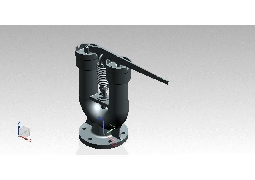 3D Ram Bottom Valve Assembly CGTrader