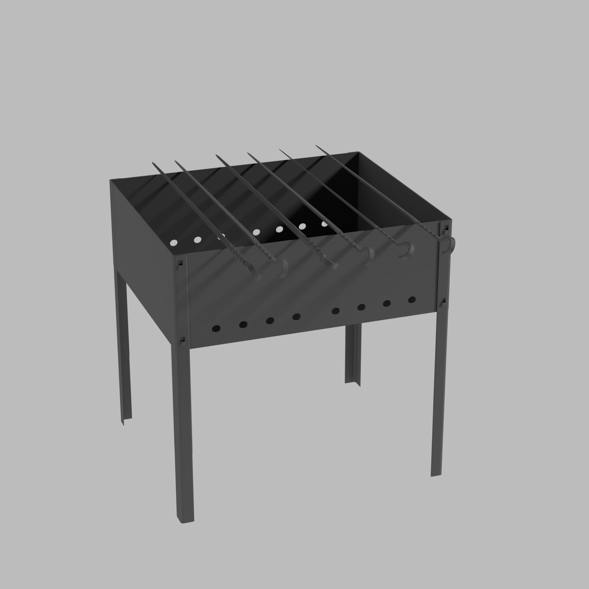 Brazier and skewers