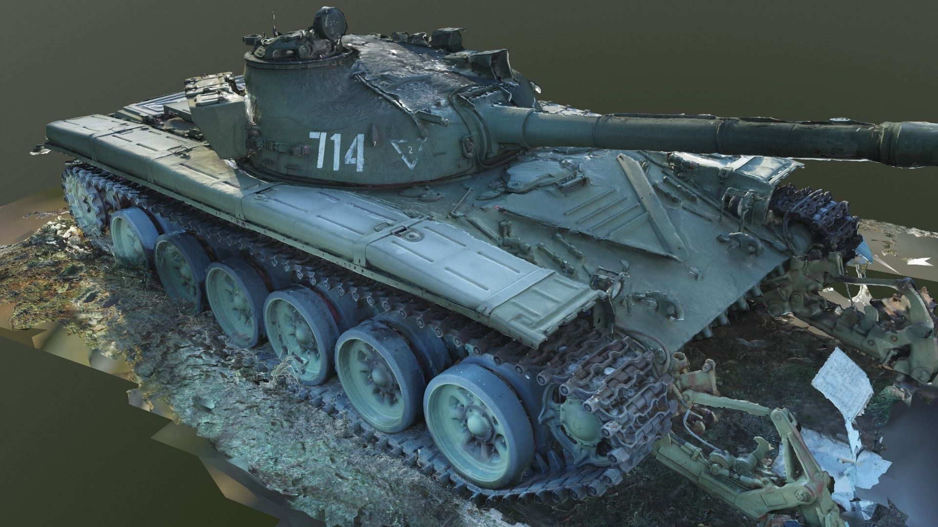 T72 Tank RAW 3D Scan CGTrader