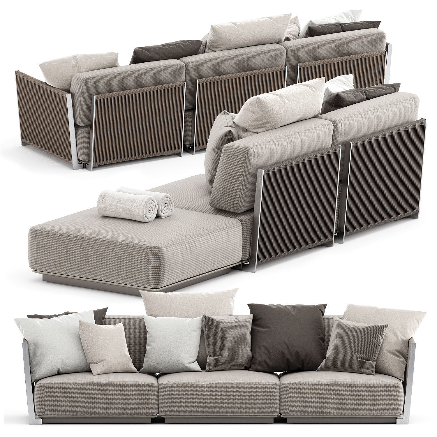 VULCANO OUTDOOR SOFA by FLEXFORM 3D model CGTrader