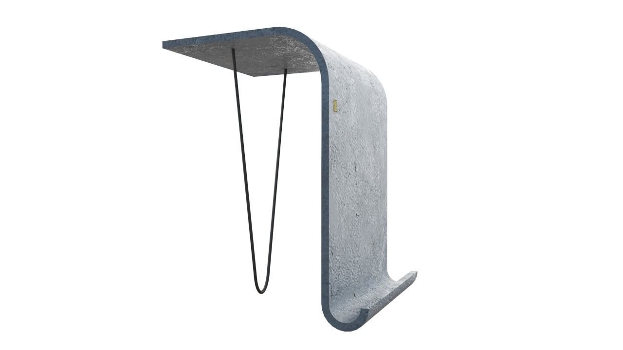 Modern concrete side table