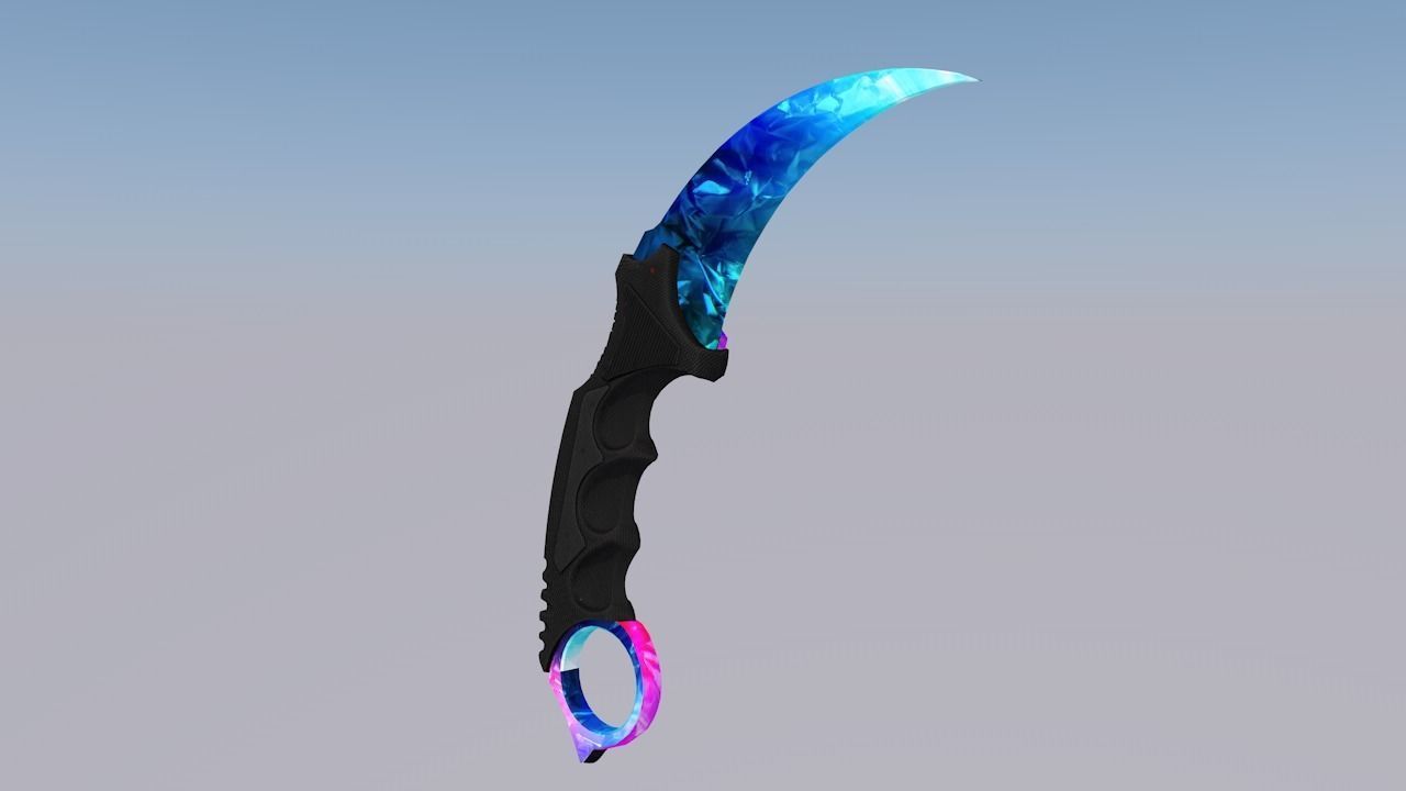 CSGO Karambit Knife free 3D model CGTrader