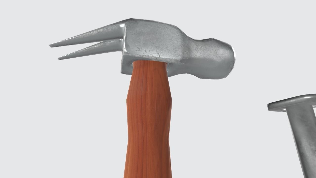 3D model Hammer and chisel VR / AR / lowpoly CGTrader