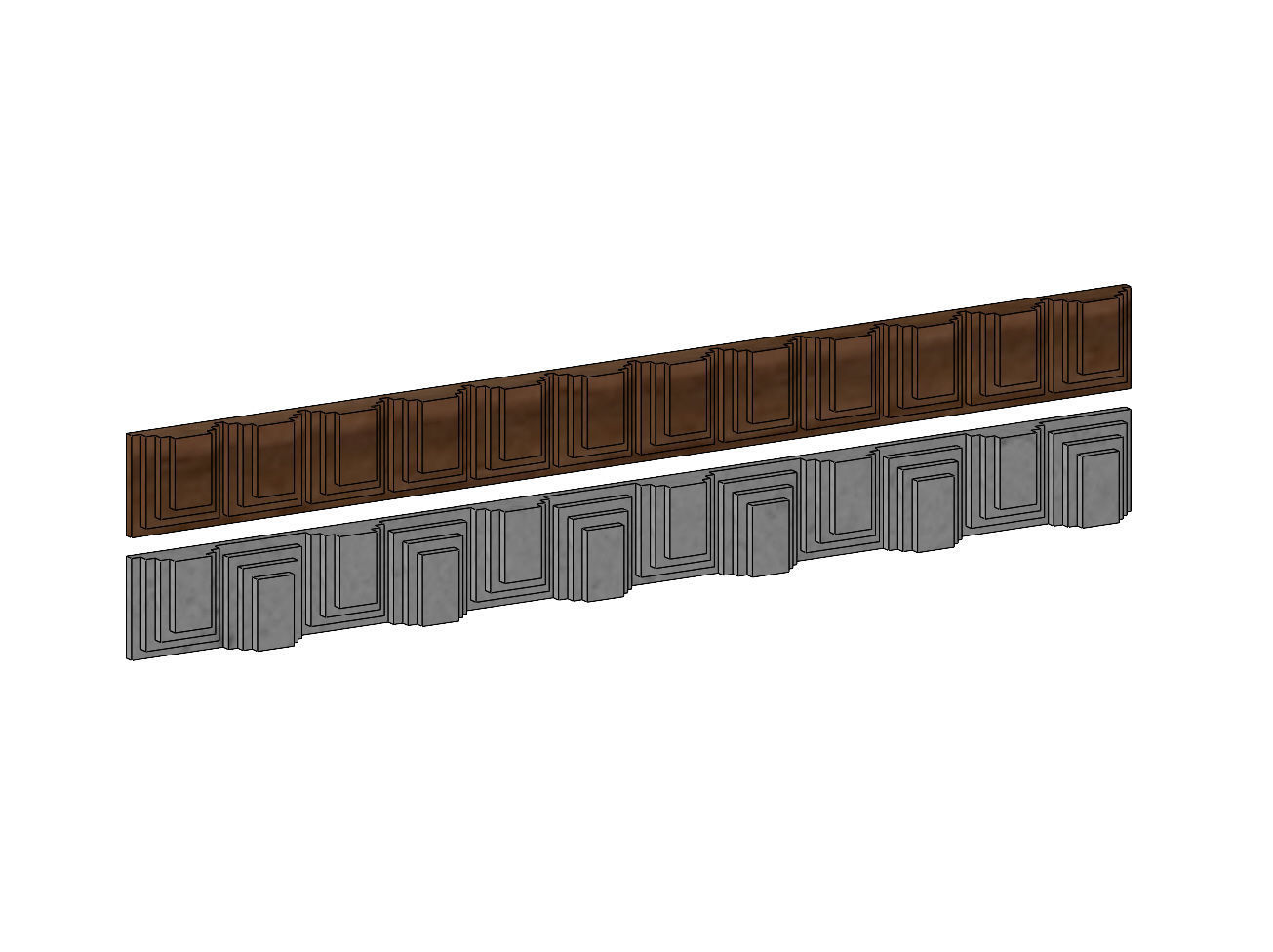 Contemporary frieze panels for plaster and wood working