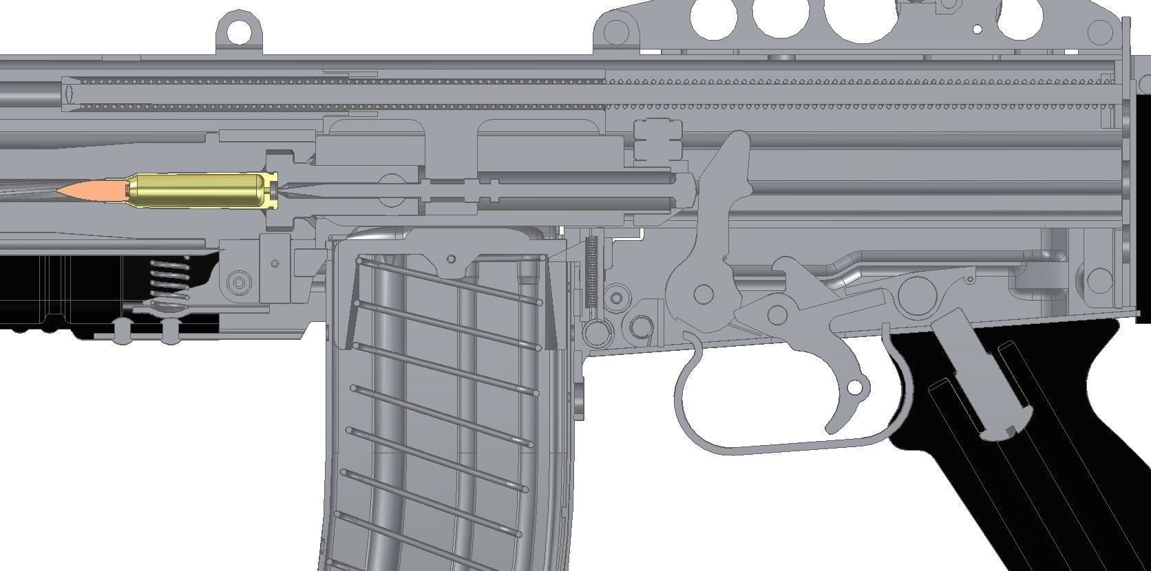 Stoner 63 3D model CGTrader