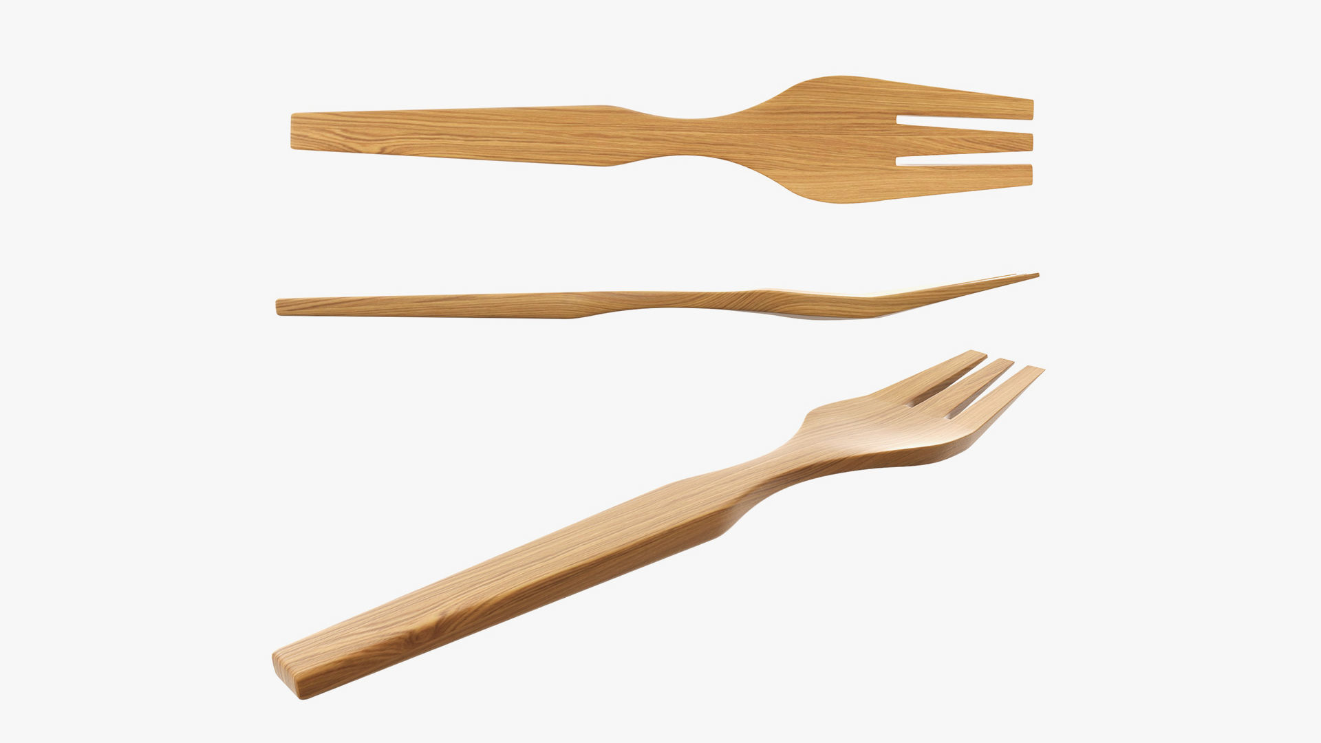 Fork wooden flatware
