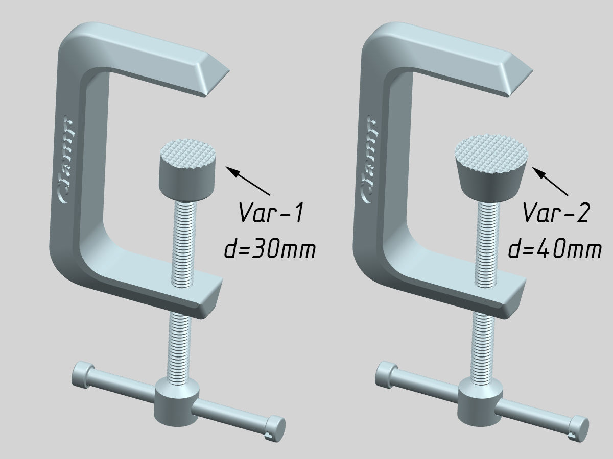C Clamp 3D print model 3D model 3D printable CGTrader