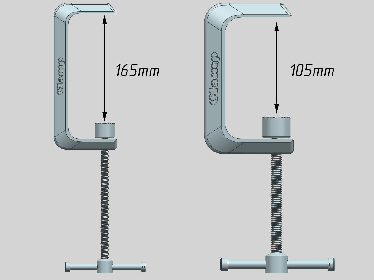 C Clamp 3D print model 3D model 3D printable CGTrader