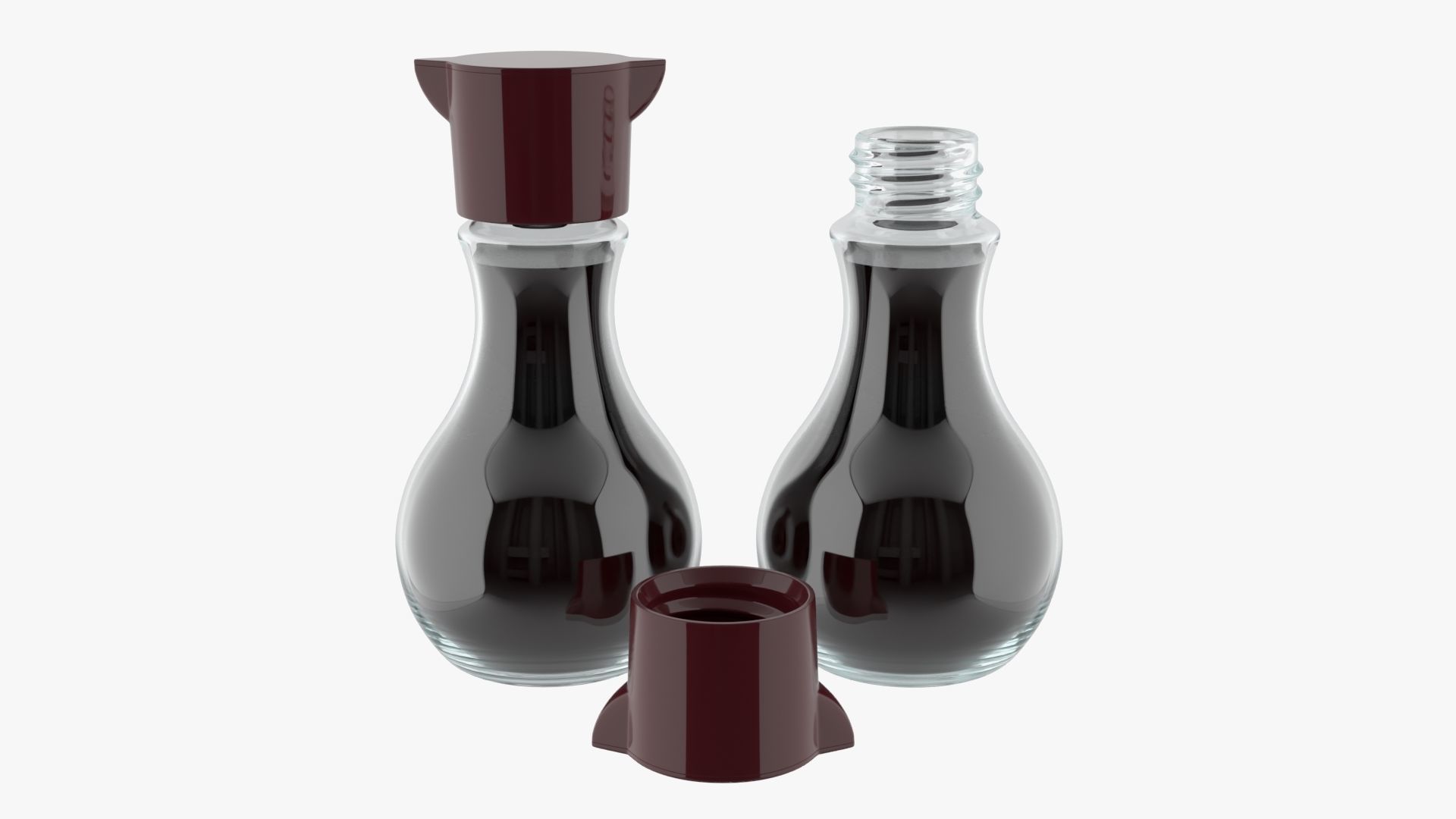 Soy sauce in a bottle 04