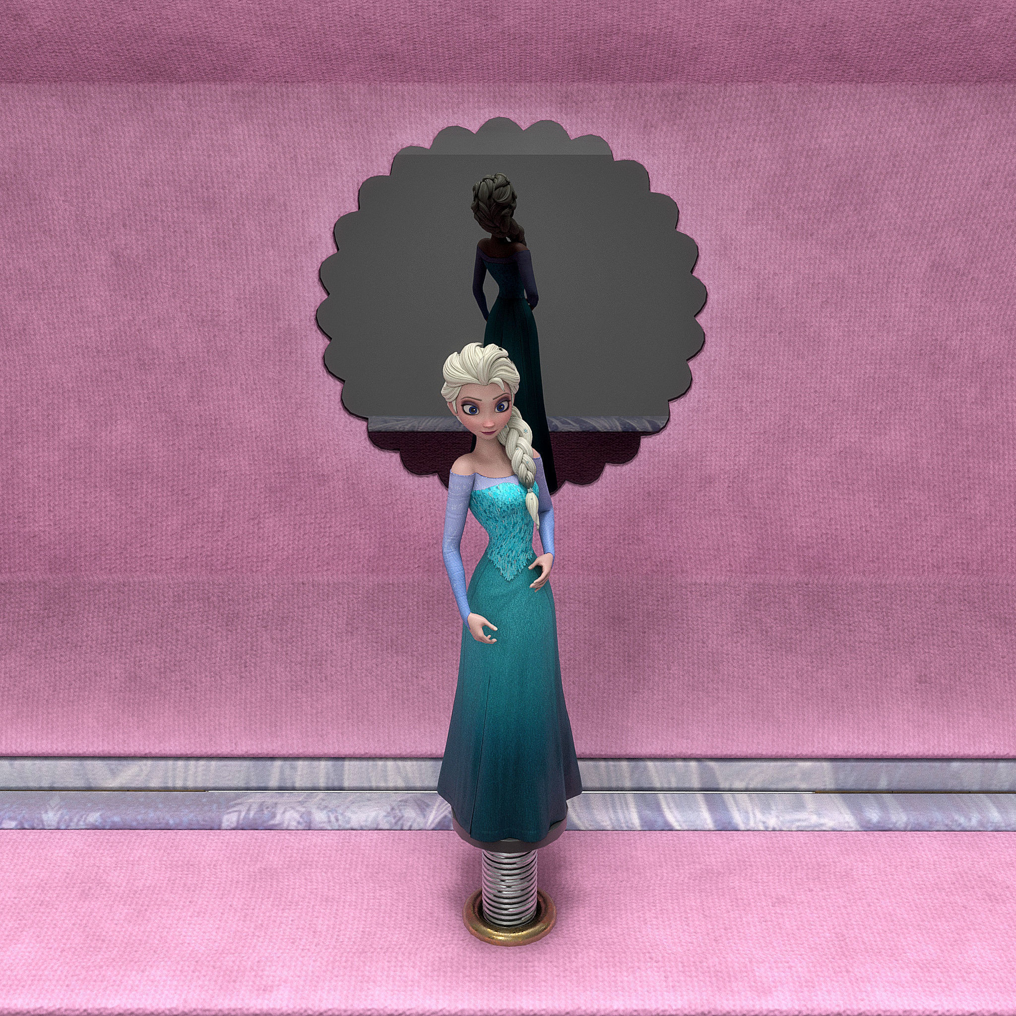 3D model Frozen Elsa Musicbox VR / AR / lowpoly CGTrader