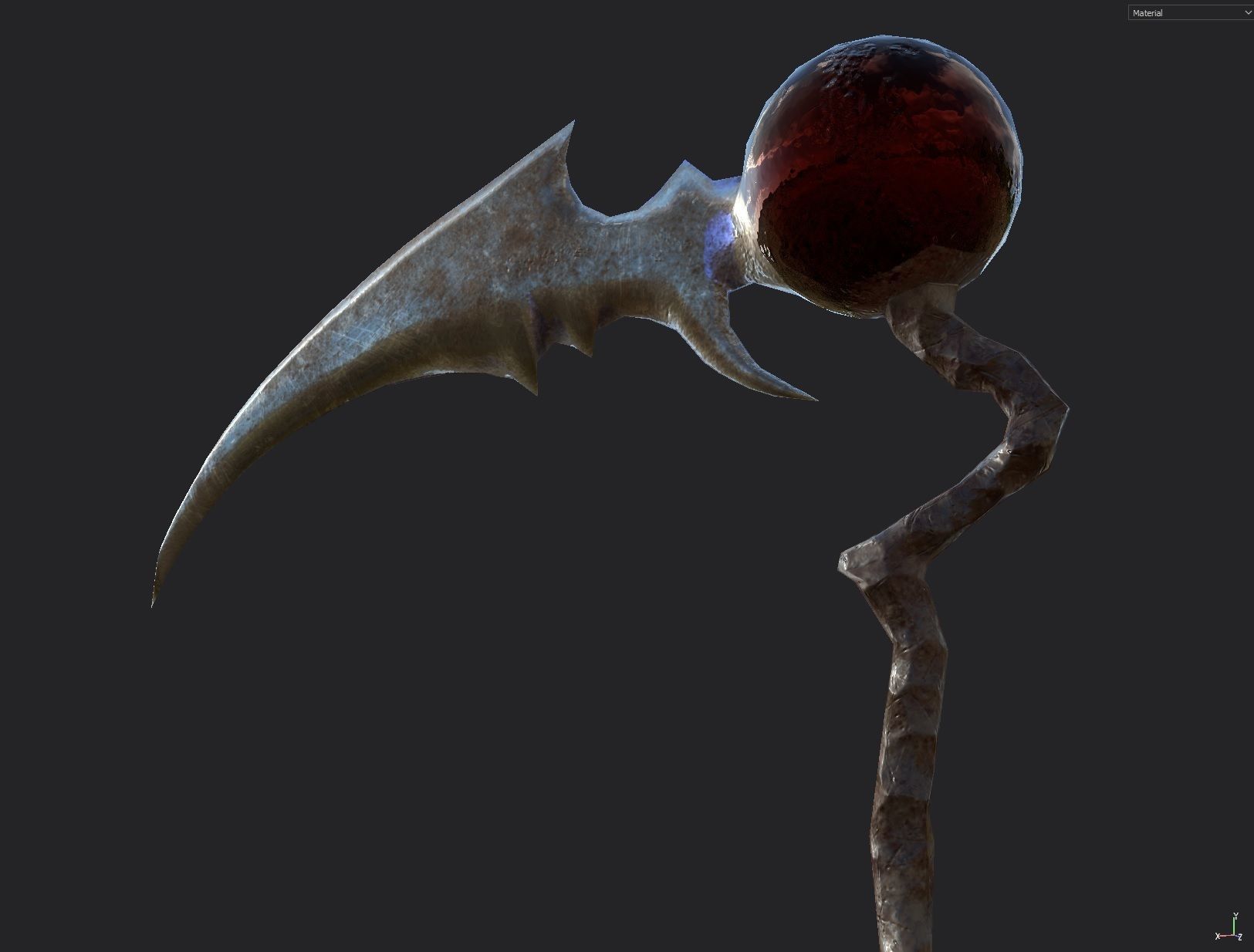 Magic Scythe - game ready model Low-poly 3D model