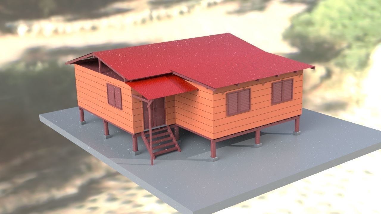 Malaysia House Lowpoly