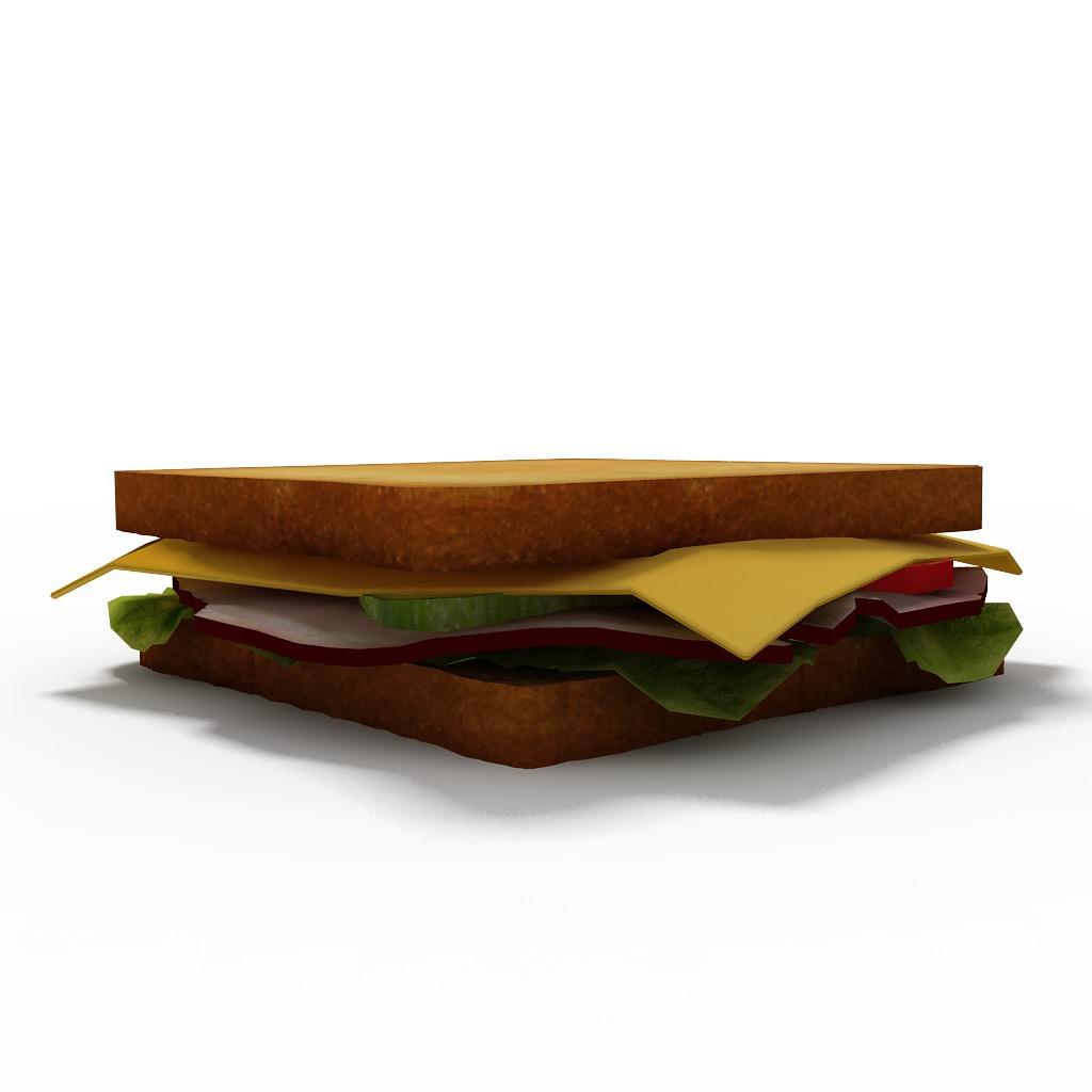 Sandwich 3D Model MAX OBJ 3DS C4D