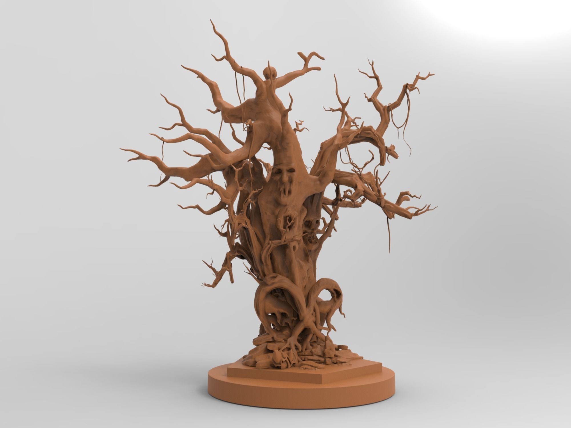 Haunted Tree 3D model 3D printable CGTrader