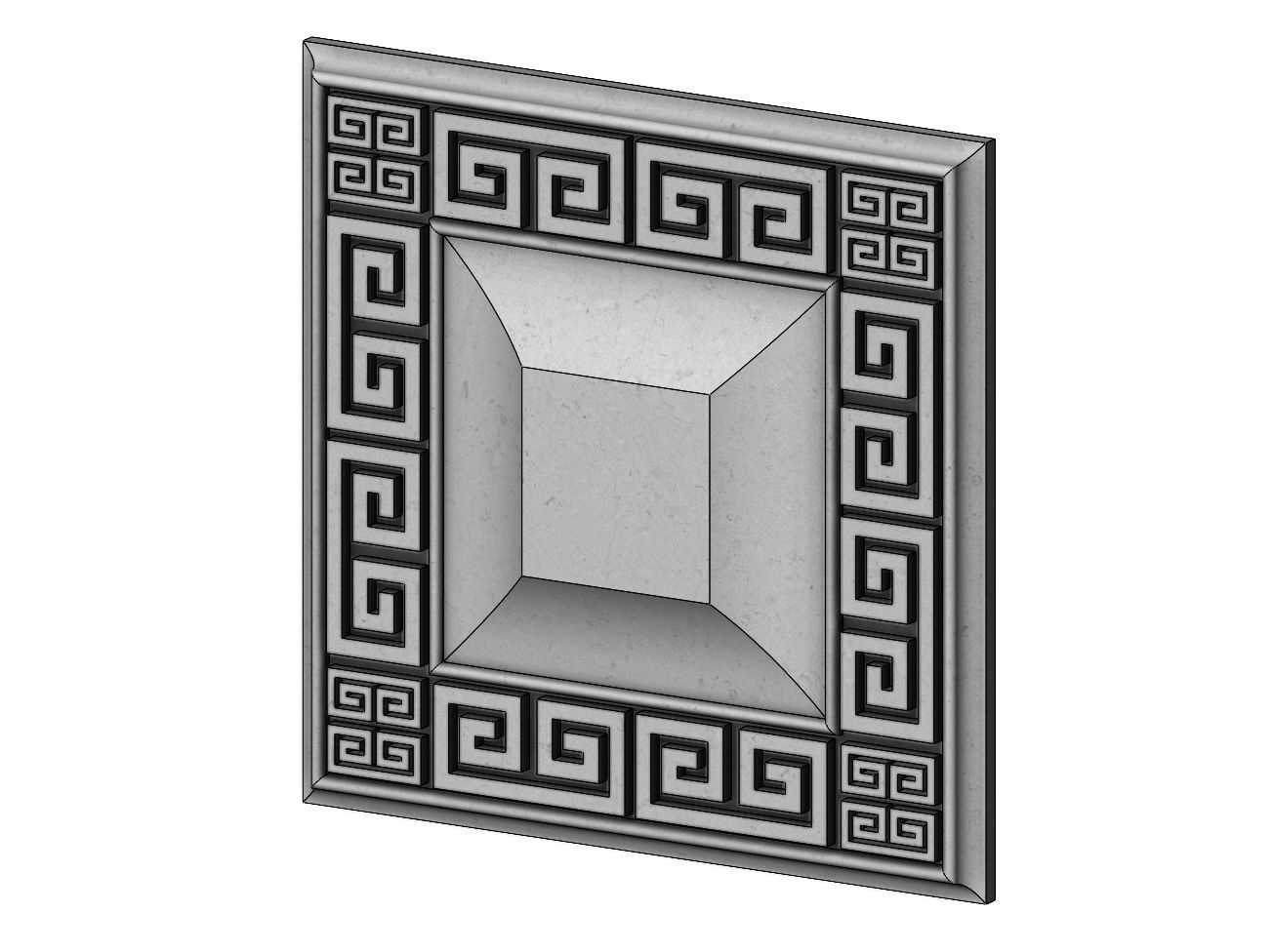 Greek key ceiling medallion and tile