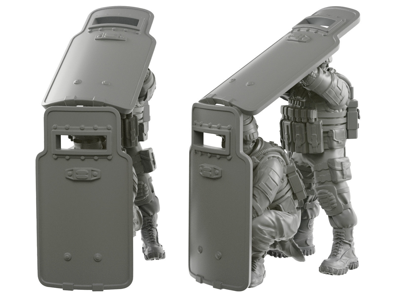 Riot Shields 3D model 3D printable | CGTrader