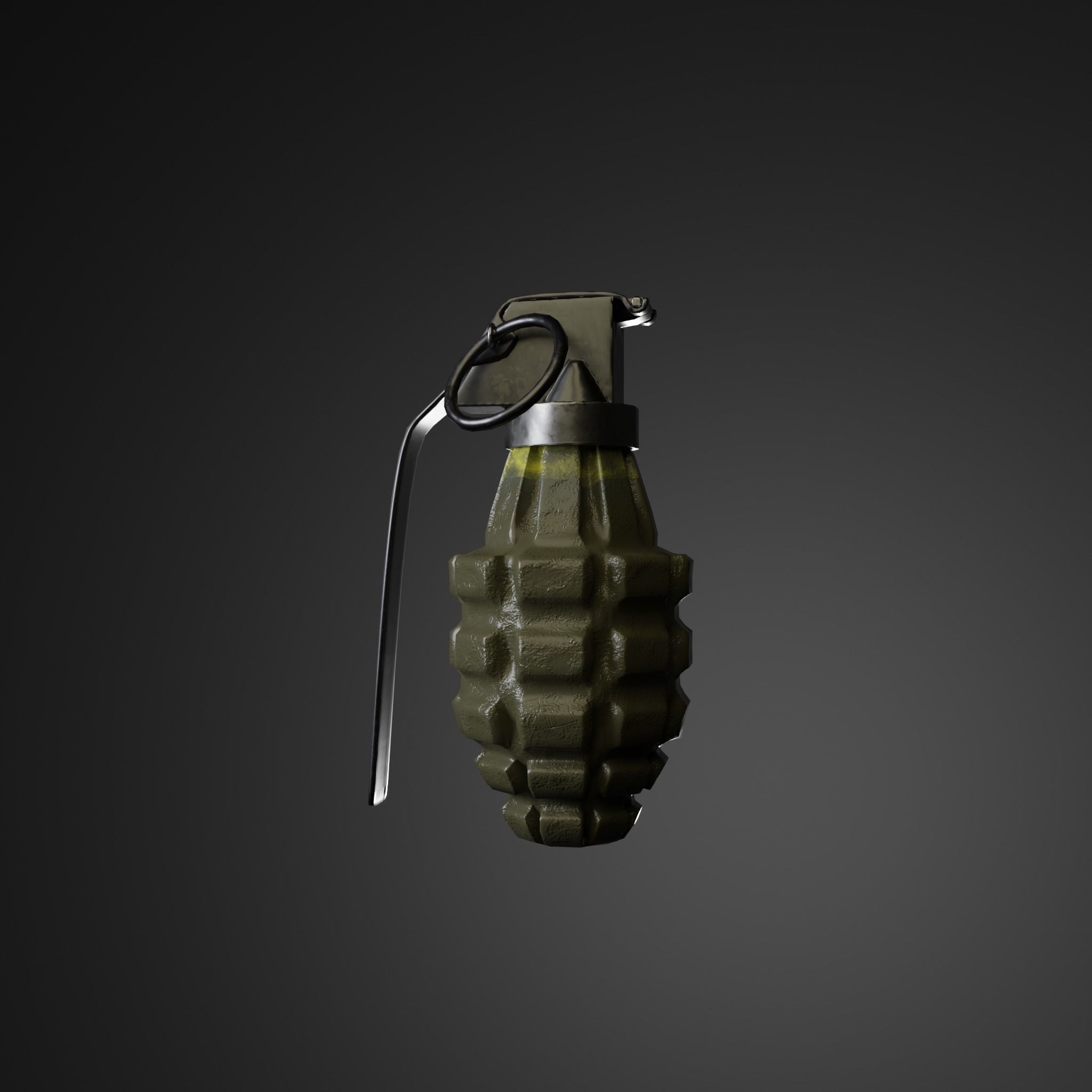 3D pineapple grenade CGTrader