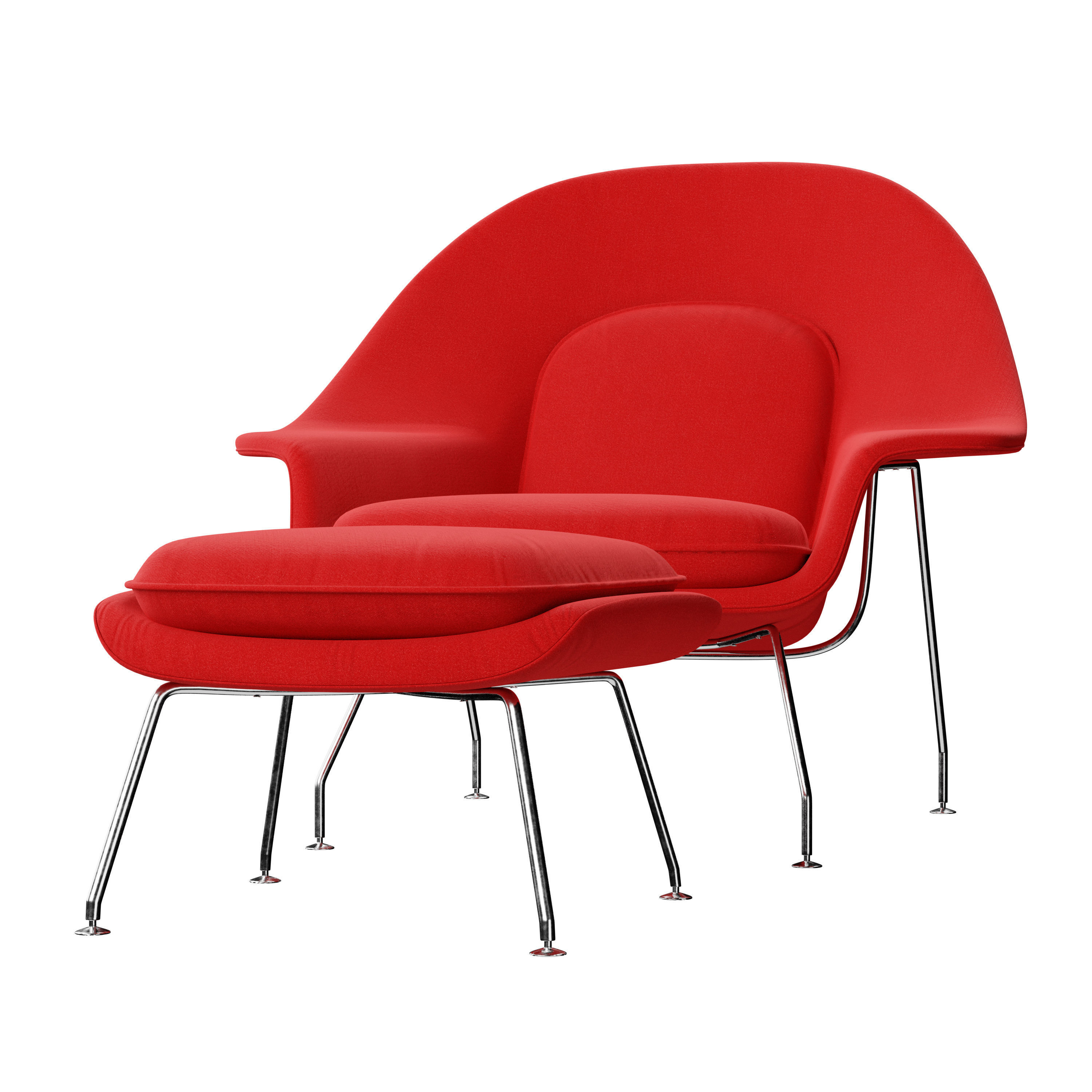 Womb Chair with Ottoman by Eero Saarinen