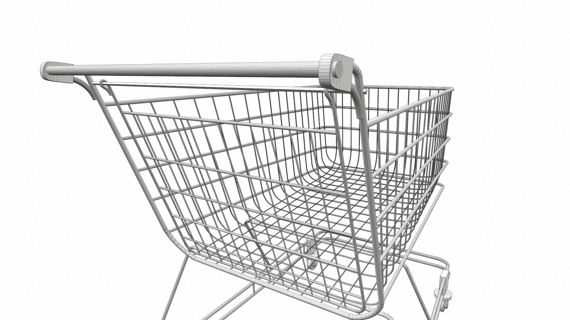 Shopping cart 3D model CGTrader