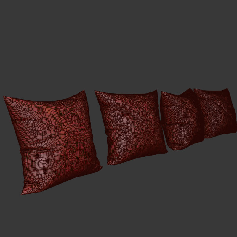 IKEA Decorative Pillows Set 3D model CGTrader