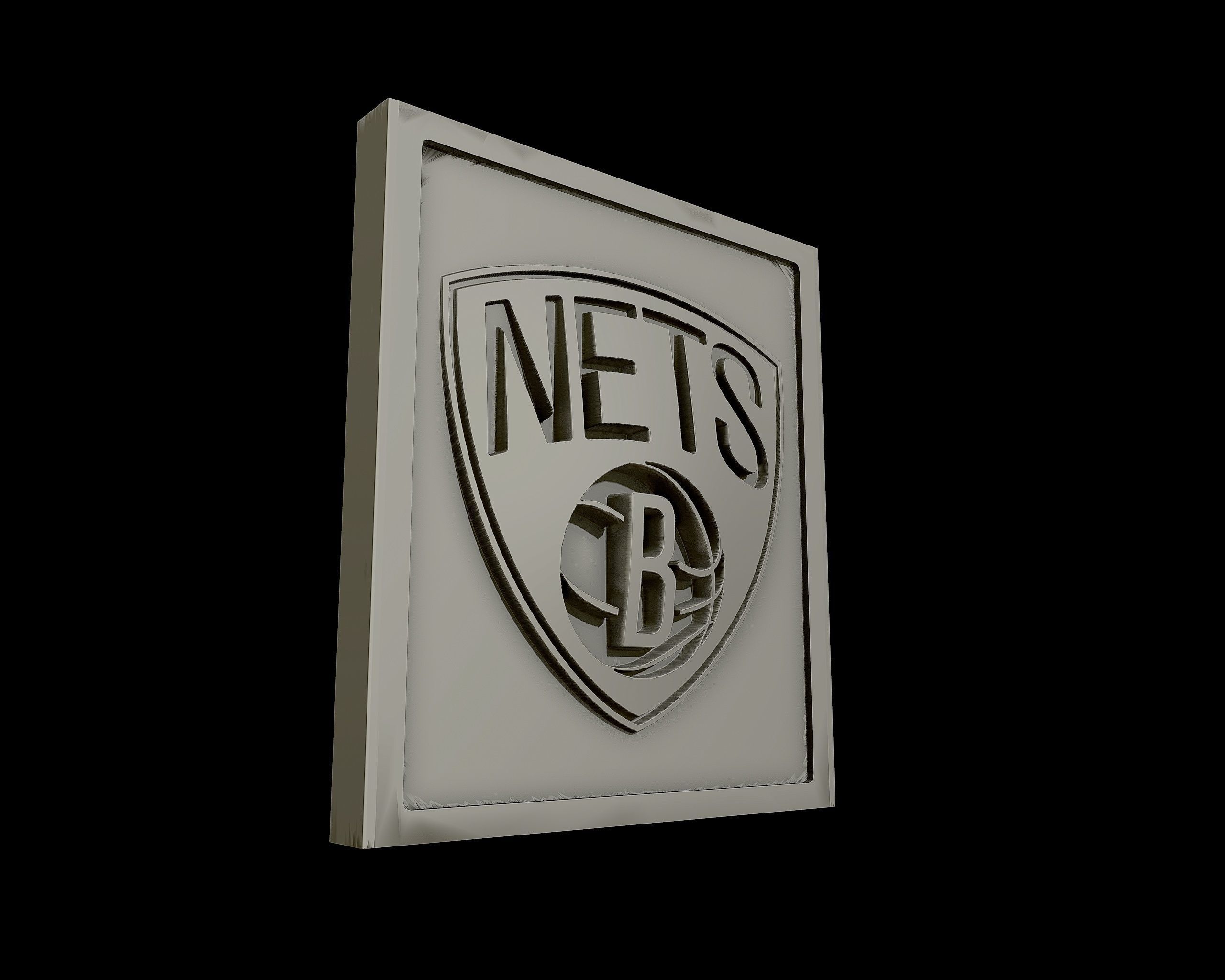 Brooklyn Nets Logo Relief 3D model 3D printable | CGTrader