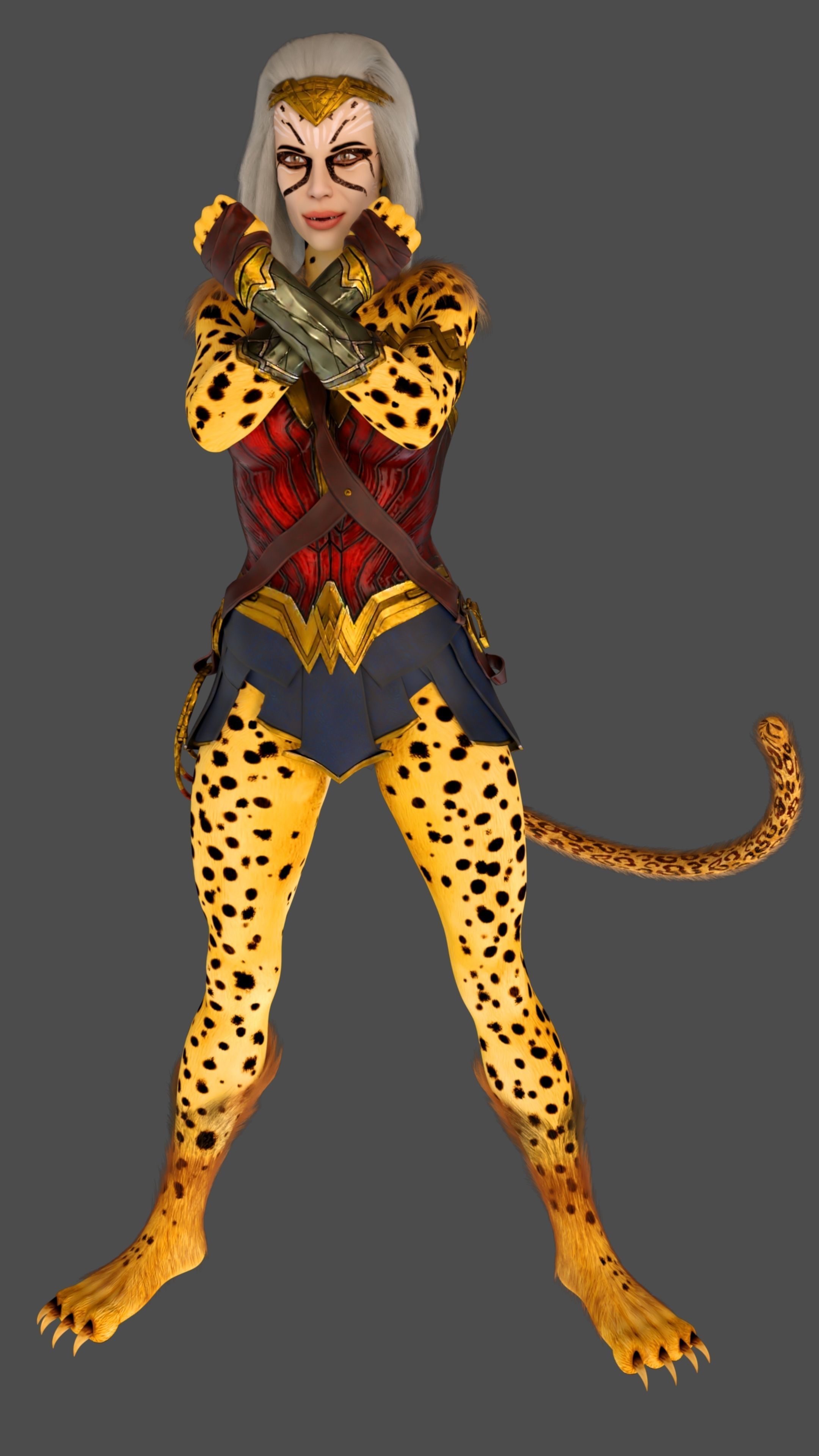 Cheetah DCEU - 1984 Movie - Kristeen Wiig - SFW 3D model rigged | CGTrader