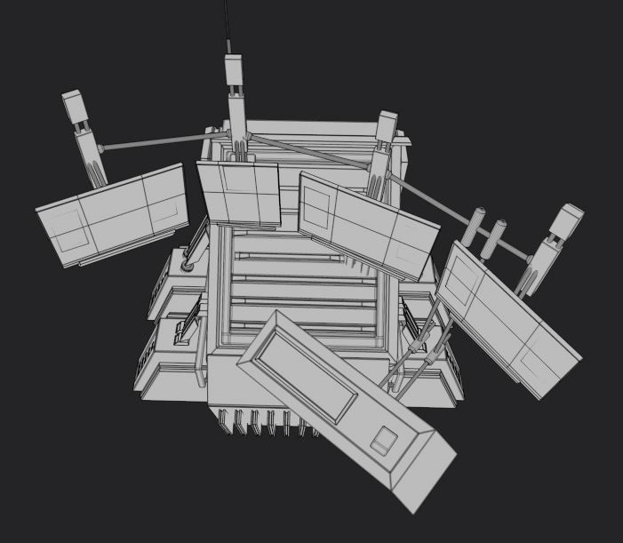 3D model Broken futuristic computer VR / AR / low-poly | CGTrader