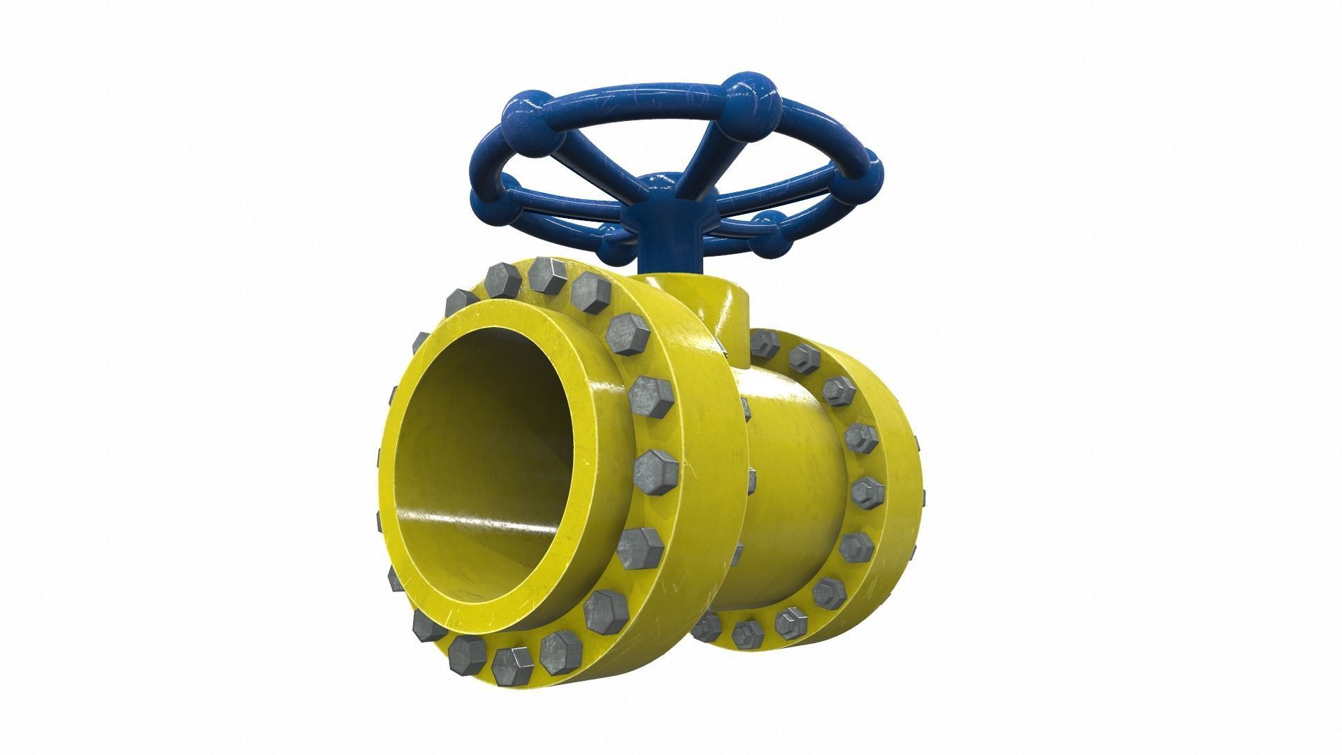 Industrial pipeline valve 6 3D CGTrader
