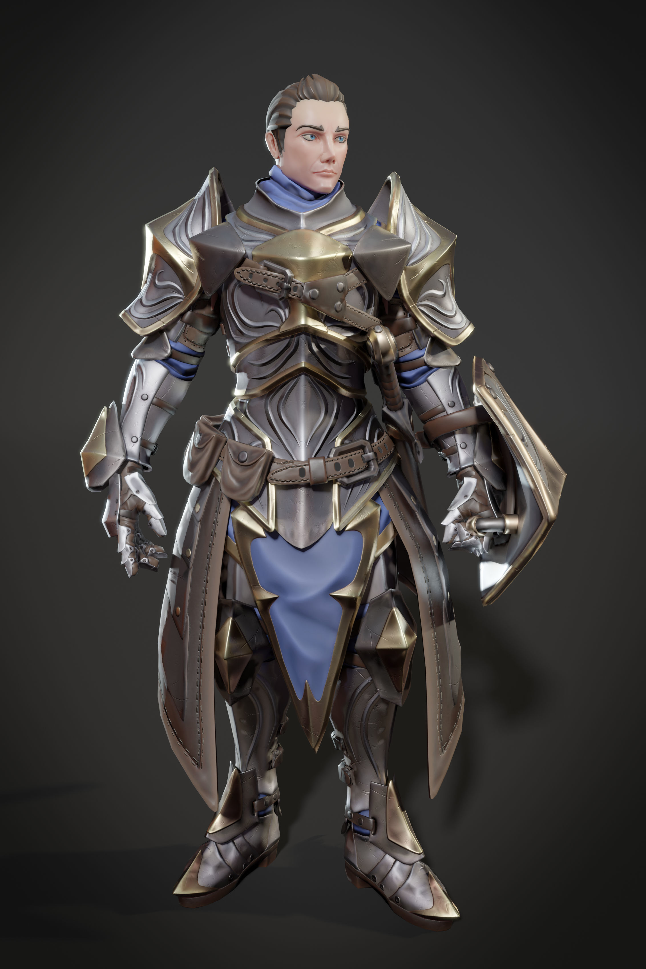 3D model Stylized Knight - Game Ready Character VR / AR / low-poly ...