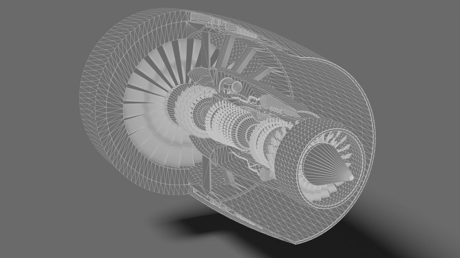 Turbine jet engine 3D model CGTrader