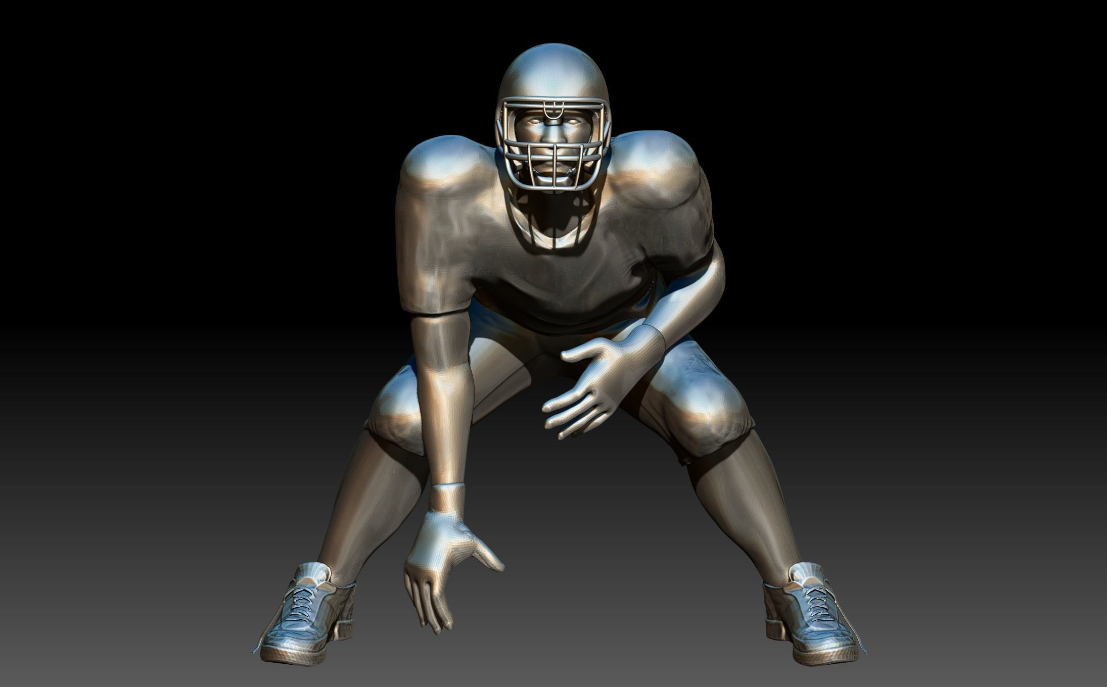American footballer Pose