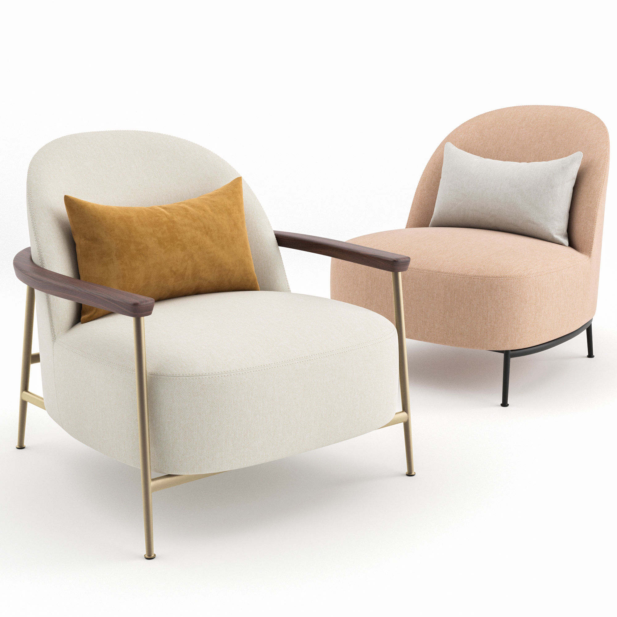Sejour Lounge Chair by GUBI 3D model | CGTrader
