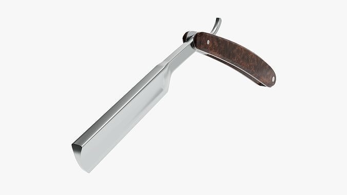 Straight vintage razor open 3D model | CGTrader