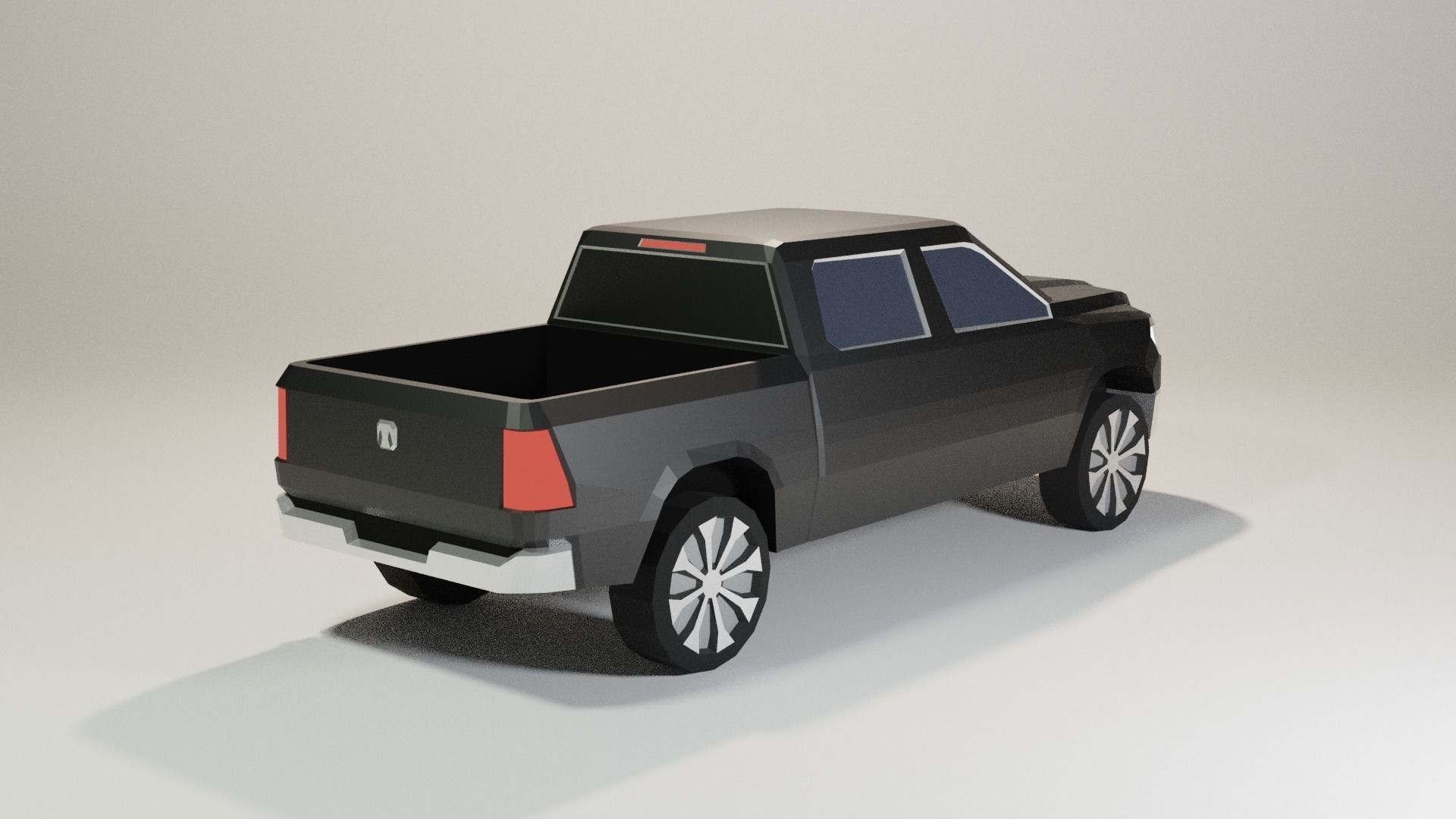 3D model Low Poly Ram Pickup Truck VR / AR / low-poly | CGTrader