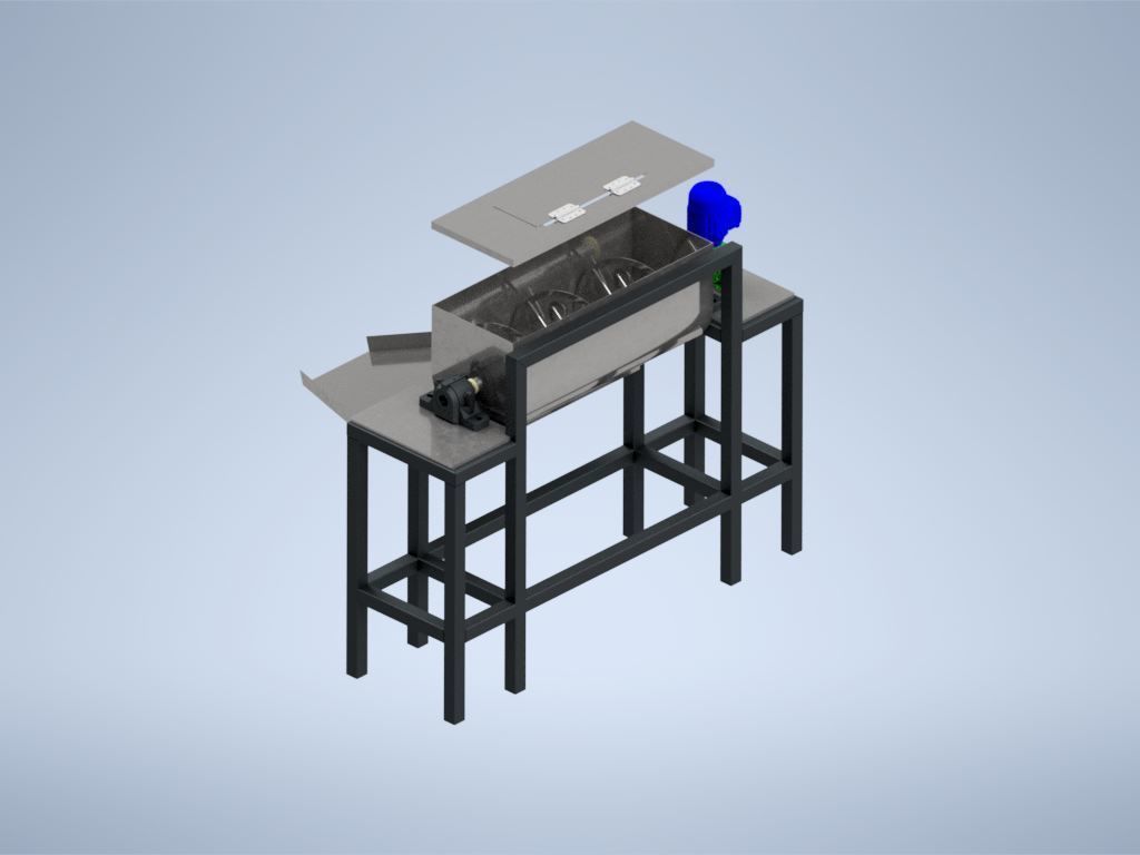 RIBBON MIXER MACHINE 3D model CGTrader