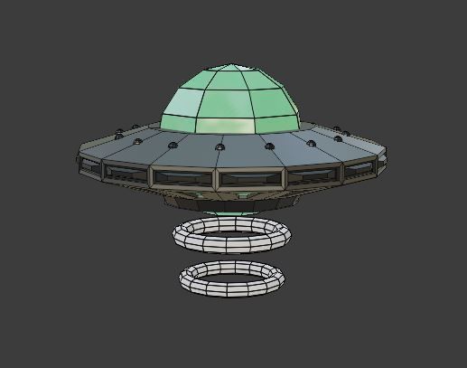 Low Poly UFO free VR / AR / low-poly 3D model animated | CGTrader