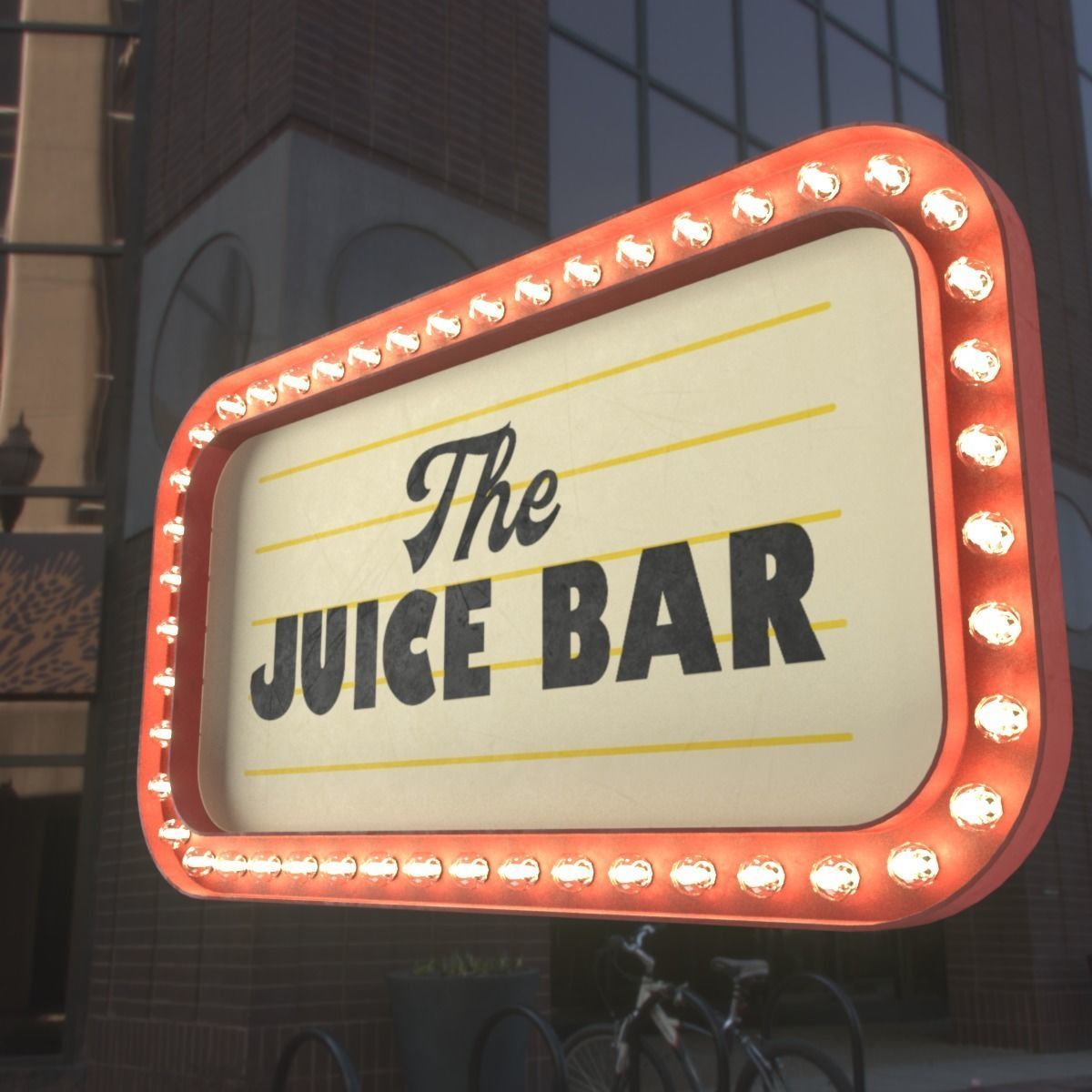 Retro sign THE JUICE BAR