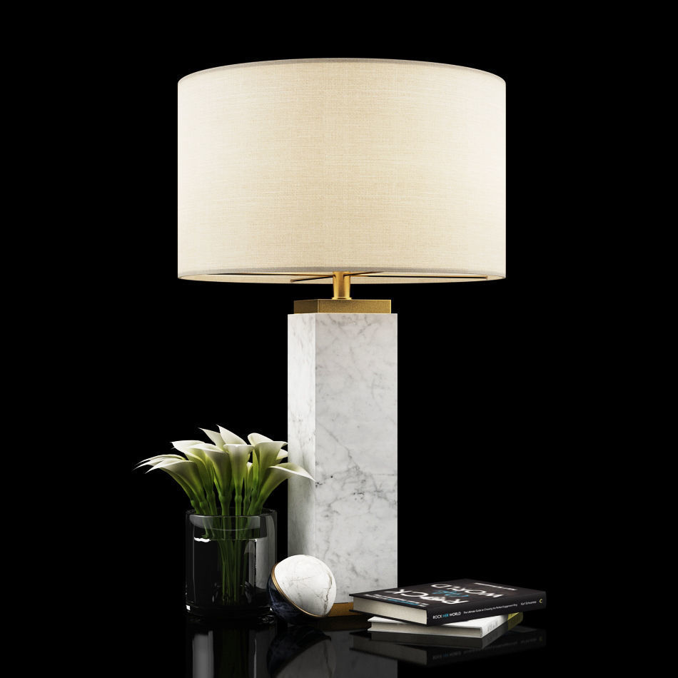 Square Column Marble Table lamp