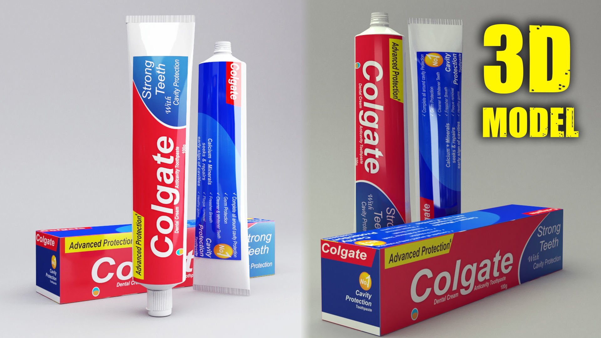 Modern Toothpaste Free 3D Model CGTrader