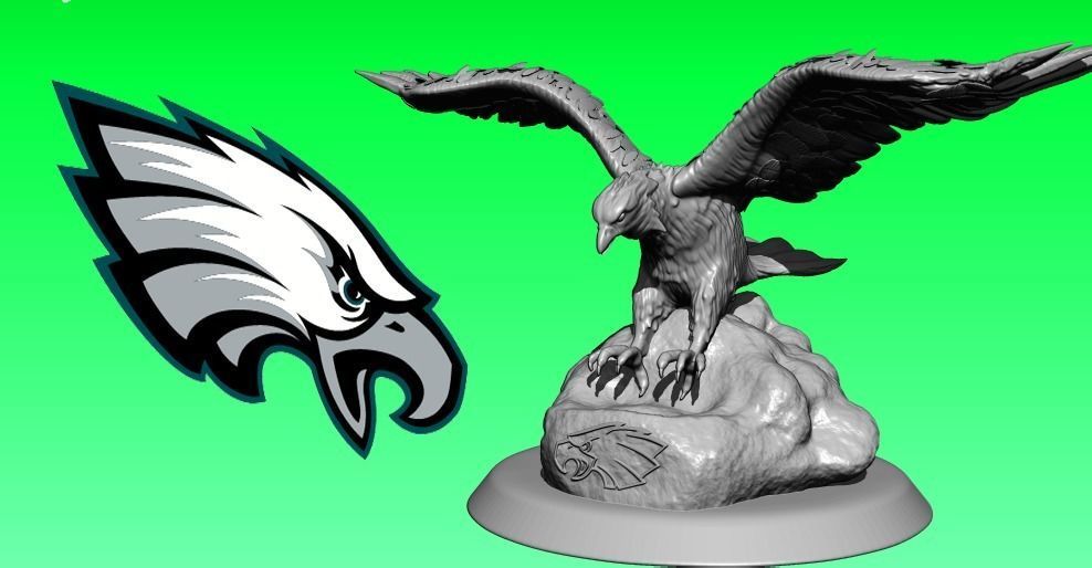 Statue The Philadelphia Eagles NFC 3D printable model 2