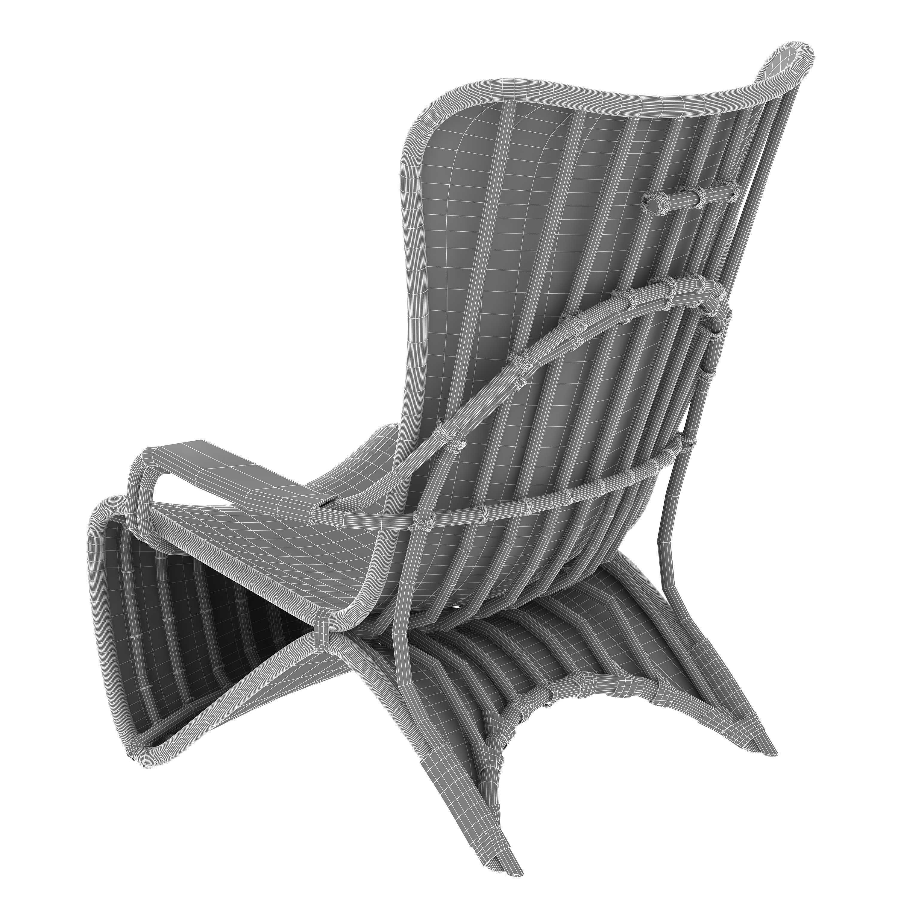 Restoration Hardware PALMERIA HIGHBACK LOUNGE CHAIR 3D model CGTrader