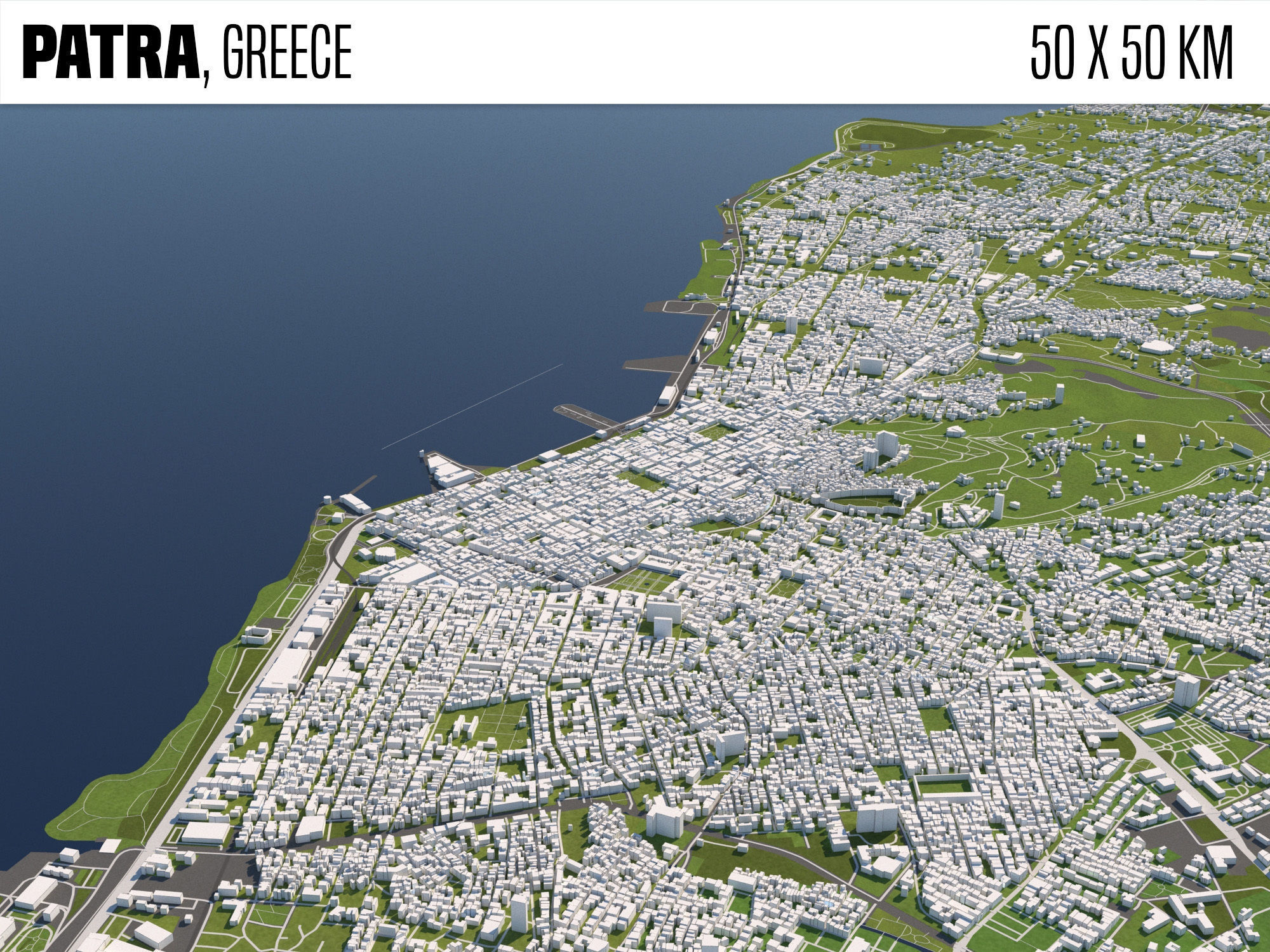 Patra Greece 50x50km