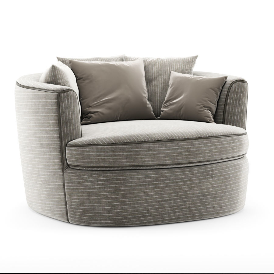 Marta Barrel Chair 3D model CGTrader