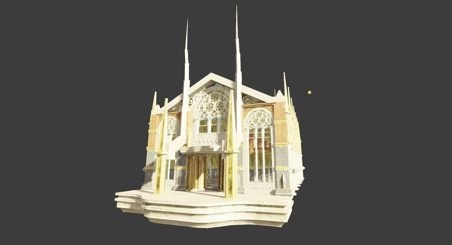 medieval church with pbr textures